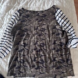 GAP Olive and Dark Navy Camo Tunic Top